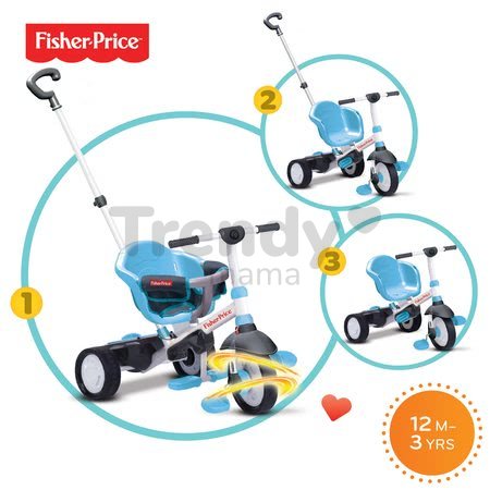 Trojkolka Fisher-Price Charm Touch Steering smarTrike modrá od 12 mes
