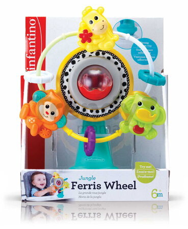 Kolotoč so zvieratkami Jungle Ferris Wheel Infantino s hrkálkou od 6 mes INF315125
