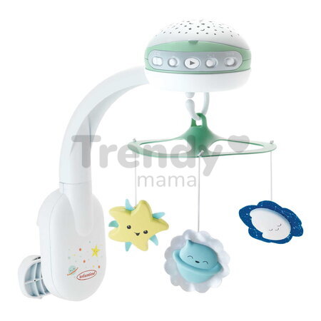 Hudobný kolotoč nad postieľku 3in1 Projector Musical Mobile Infantino s projektorom a nočným svetlom zelený od 0 mes