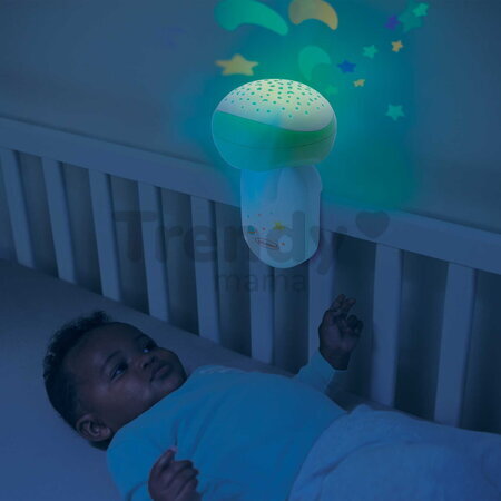 Hudobný kolotoč nad postieľku 3in1 Projector Musical Mobile Infantino s projektorom a nočným svetlom zelený od 0 mes