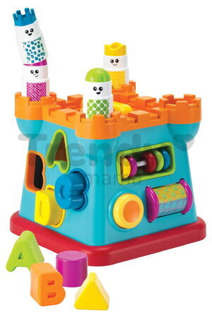Hrad s vkladacími tvarmi Activity Shape Sorting Castle Infantino s počítadlom od 12 mes