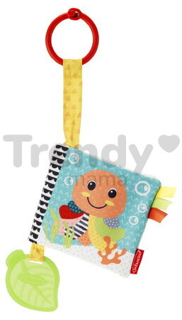 Textilná knižka Zvieratká Link & Squeak Animal Crinkle Book Infantino s hryzátkom od 0 mes INF315201-00