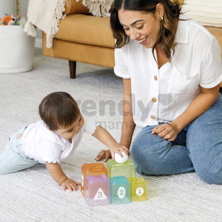 Skladacia veža Cups & Ball Learning Set Infantino s téglikmi a loptičkami od 6 mes INF315206-02