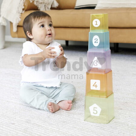 Skladacia veža Cups & Ball Learning Set Infantino s téglikmi a loptičkami od 6 mes INF315206-02