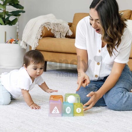 Skladacia veža Cups & Ball Learning Set Infantino s téglikmi a loptičkami od 6 mes INF315206-02