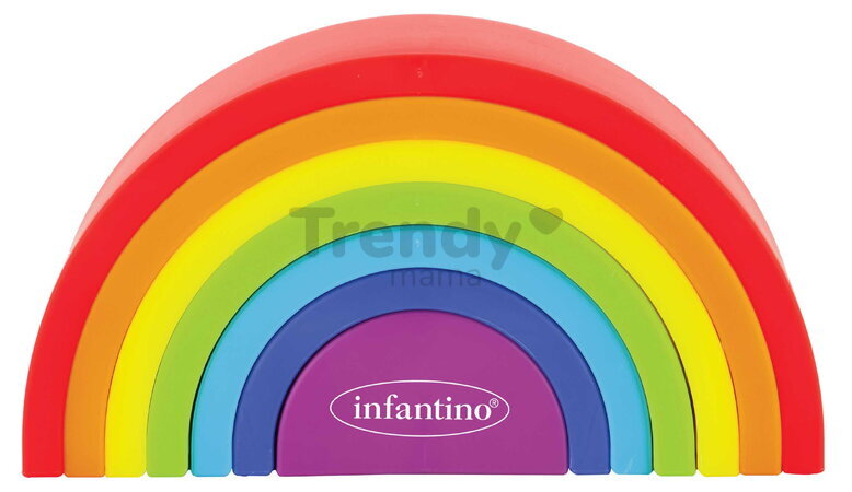 Skladačka dúha Magic Rainbow Stacker Infantino 7 dielna od 12 mes INF315280-01