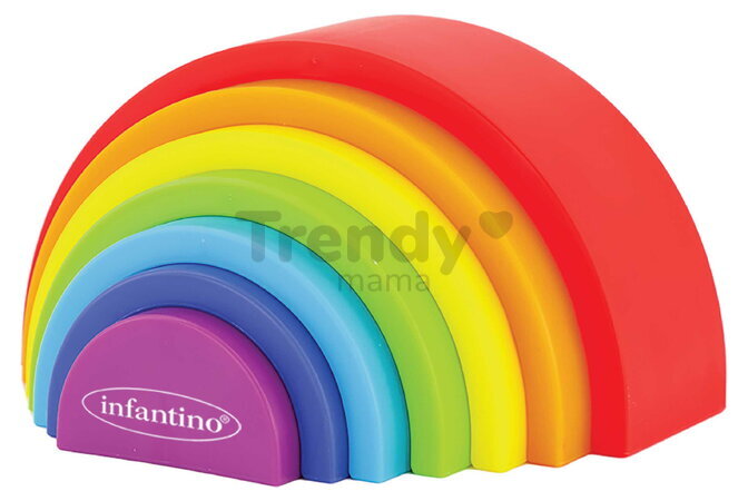 Skladačka dúha Magic Rainbow Stacker Infantino 7 dielna od 12 mes INF315280-01