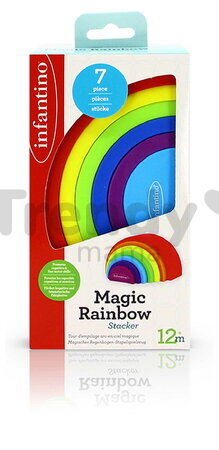 Skladačka dúha Magic Rainbow Stacker Infantino 7 dielna od 12 mes INF315280-01