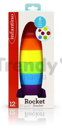 Skladacia veža raketa Rocket Stacker Infantino 6 dielna od 12 mes INF315281-01