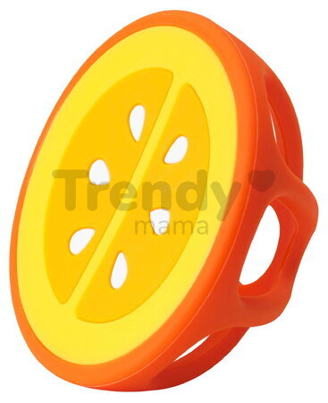 Silikónové hryzátko Pomaranč Soothing Silicone Teether Orange Infantino oranžové od 0 mes INF315305-01