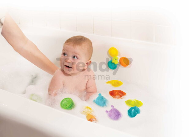 Sada hračiek do vane Spin Squirt & Sail Bath Fun Playset Infantino 11 dielna od 0 mes