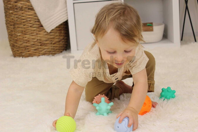 Senzorické loptičky s textúrami Super SoftTextured Multi Ball Set Infantino 6 farebných loptičiek od 6 mes INF315362