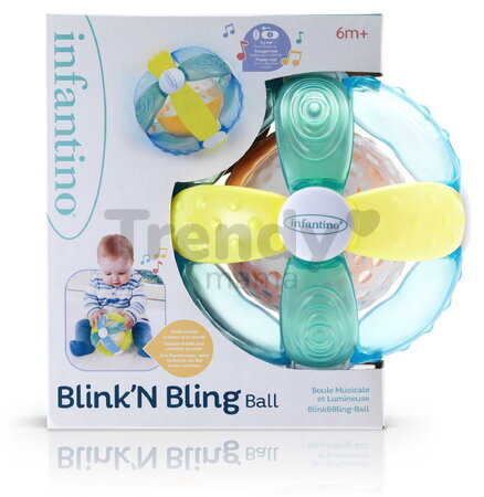 Hudobná loptička Blink'N Bling Ball Infantino so zvukmi a svetlom od 6 mes