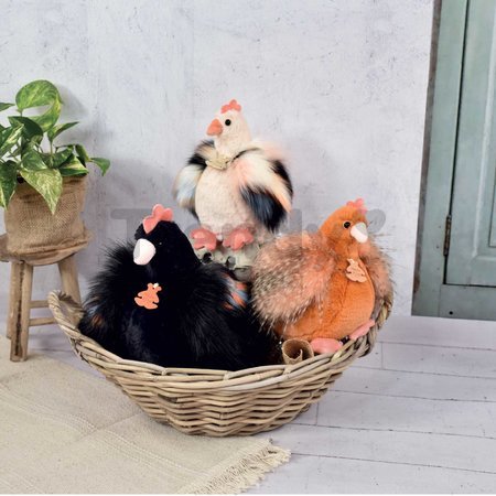 Plyšová sliepočka Les Poulettes Histoire d’ Ours čierna 28 cm od 0 mes