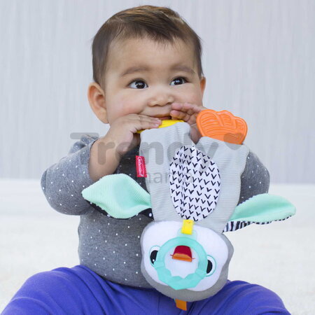 Plyšový maznáčik tučniak Cuddly Teether Penguin Infantino s hryzátkom od 0 mes INF316329-01