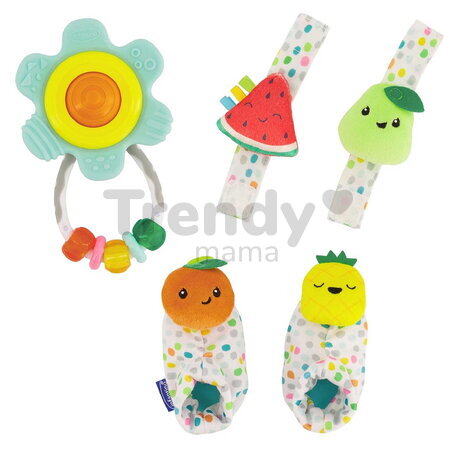 Sada hrkálok pre najmenších Baby’s 1st Rattle Set Infantino 3 dielna od 0 mes