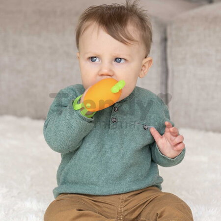 Hryzátko Handy Dandy Teething Mitt Carrot Silicone Infantino silikónové od 0 mes INF316732