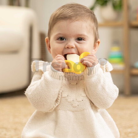 Silikónové hryzátko Banán Lil' Nibbles Textured Silicone Teether™ Banana Infantino žlté od 0 mes INF316745