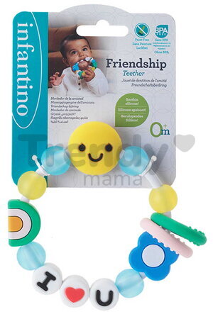 Silikónové hryzátko Friendship Teether Silicone Infantino od 0 mes INF316773