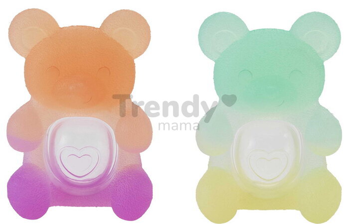 Hryzátko medvedík Teethimal Pop Pals Bear Infantino silikónové 2 kusy od 0 mes INF316777-01