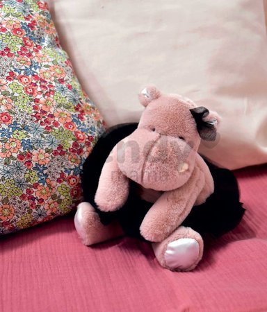 Plyšový hrošík so sukničkou Hippo Tutu Pink Histoire d’ Ours ružový 22 cm od 0 mes