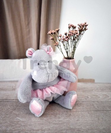 Plyšový hrošík so sukničkou Hippo Tutu Pearl Grey Histoire d’ Ours sivý 22 cm od 0 mes