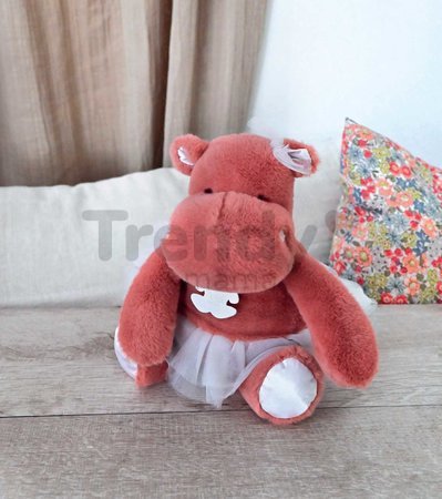 Plyšový hrošík so sukničkou Hippo Tutu Terracotta Histoire d’ Ours červený 22 cm od 0 mes
