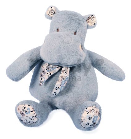Plyšový hrošík so šatkou Hippo Bandana Soft Blue Histoire d’ Ours modrý 22 cm od 0 mes