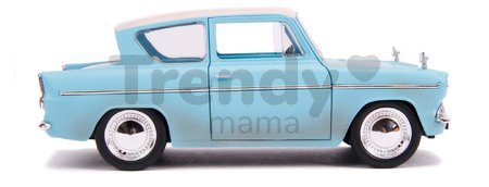 Autíčko Ford Anglia 1959 s figúrkou Harry Potter Jada kovové s otvárateľnými dverami dĺžka 19 cm 1:24