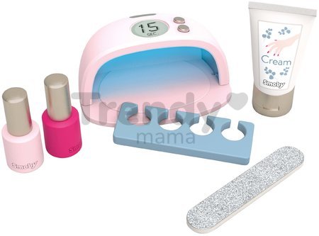 Manikúra s elektronickou UV lampou My Beauty Nail Set Smoby s pilníkom krémom a dva gél laky na nechty