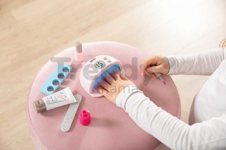 Manikúra s elektronickou UV lampou My Beauty Nail Set Smoby s pilníkom krémom a dva gél laky na nechty