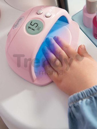 Manikúra s elektronickou UV lampou My Beauty Nail Set Smoby s pilníkom krémom a dva gél laky na nechty