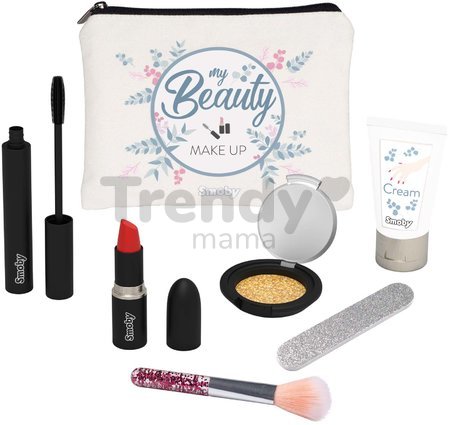 Kozmetická taštička s kozmetikou My Beauty Make Up Set Smoby so špirálou, rúžom, očný tieň so štetcom a pilníkom