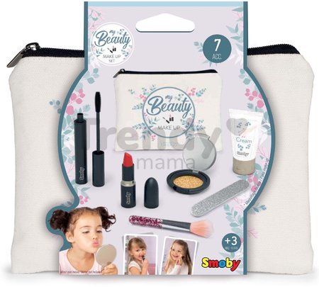 Kozmetická taštička s kozmetikou My Beauty Make Up Set Smoby so špirálou, rúžom, očný tieň so štetcom a pilníkom