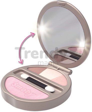 Púder na tvár My Beauty Powder Compact Smoby so zrkadielkom a svetlom a tiene na oči