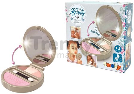 Púder na tvár My Beauty Powder Compact Smoby so zrkadielkom a svetlom a tiene na oči