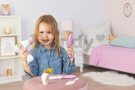 Kozmetická taštička Disney Princess Beauty Bag Smoby so sušičom na vlasy a 5 doplnkov