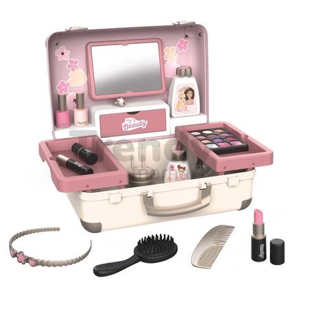 Kozmetický kufrík s kaderníctvom My Beauty Vanity 3v1 Smoby a nechtové štúdio s 13 doplnkami