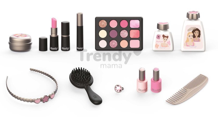 Kozmetický kufrík s kaderníctvom My Beauty Vanity 3v1 Smoby a nechtové štúdio s 13 doplnkami