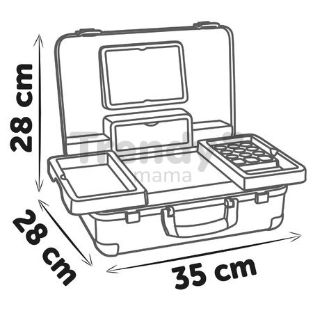 Kozmetický kufrík s kaderníctvom My Beauty Vanity 3v1 Smoby a nechtové štúdio s 13 doplnkami