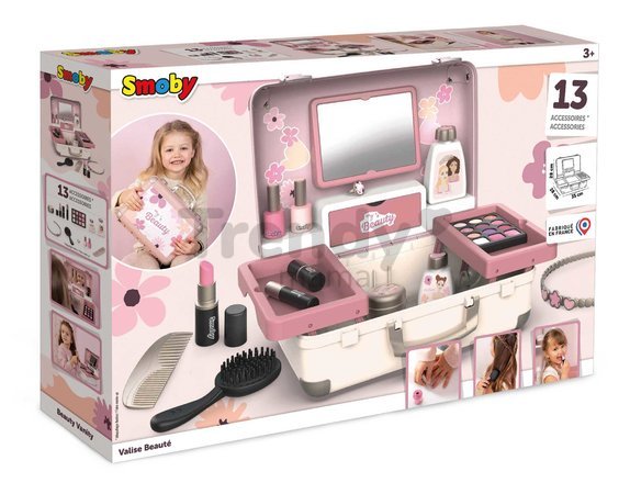 Kozmetický kufrík s kaderníctvom My Beauty Vanity 3v1 Smoby a nechtové štúdio s 13 doplnkami