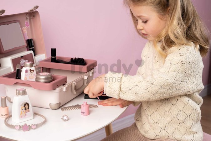 Kozmetický kufrík s kaderníctvom My Beauty Vanity 3v1 Smoby a nechtové štúdio s 13 doplnkami