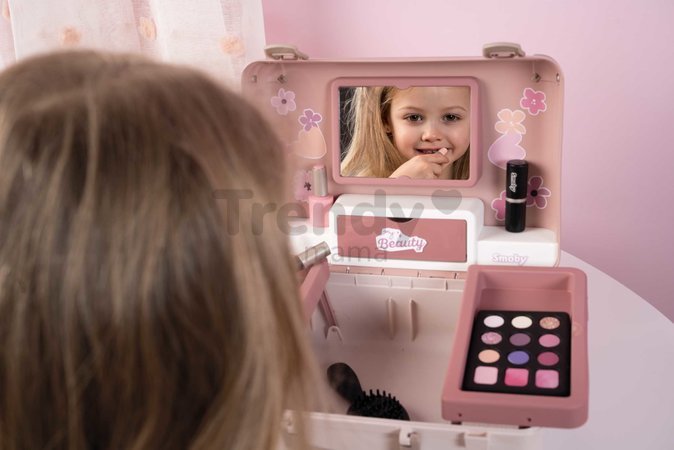 Kozmetický kufrík s kaderníctvom My Beauty Vanity 3v1 Smoby a nechtové štúdio s 13 doplnkami