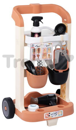 Kadernícky vozík s elektronickým sušičom na vlasy My Hair Style Trolley Smoby so zvukom a svetlom 13 doplnkov