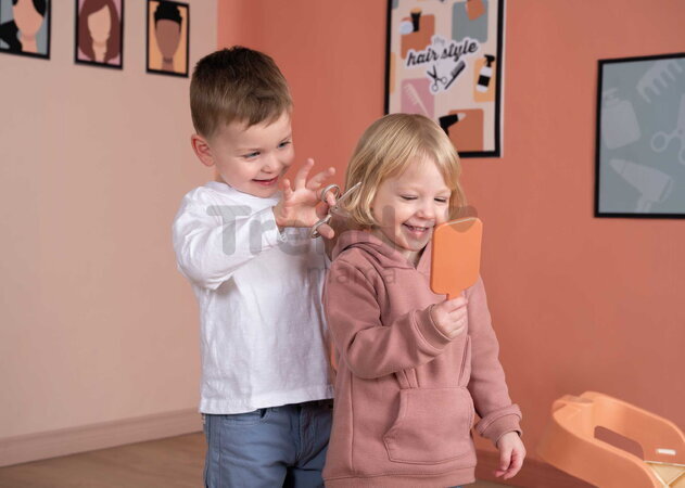 Kadernícky vozík s elektronickým sušičom na vlasy My Hair Style Trolley Smoby so zvukom a svetlom 13 doplnkov