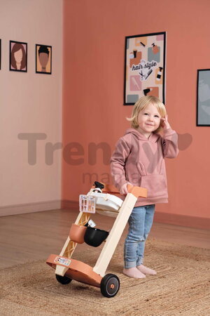 Kadernícky vozík s elektronickým sušičom na vlasy My Hair Style Trolley Smoby so zvukom a svetlom 13 doplnkov