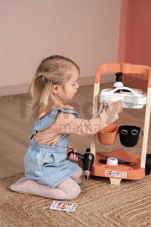 Kadernícky vozík s elektronickým sušičom na vlasy My Hair Style Trolley Smoby so zvukom a svetlom 13 doplnkov