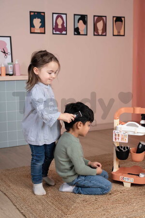 Kadernícky vozík s elektronickým sušičom na vlasy My Hair Style Trolley Smoby so zvukom a svetlom 13 doplnkov