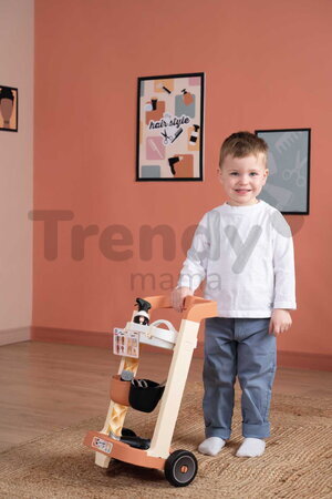 Kadernícky vozík s elektronickým sušičom na vlasy My Hair Style Trolley Smoby so zvukom a svetlom 13 doplnkov