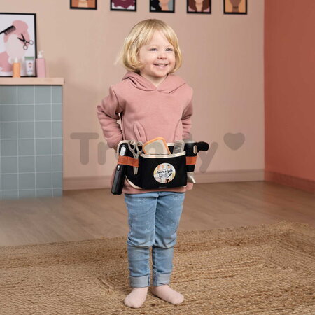 Kadernícky opasok s elektronickým sušičom na vlasy My Hair Style Belt Smoby so zvukom a svetlom a zrkadlom 8 doplnkov